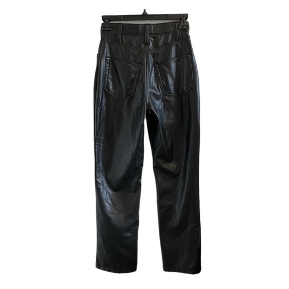 Abercrombie & Fitch Vegan Leather Crossover 90s Straight Ultra High Rise Pants - Picture 7 of 13